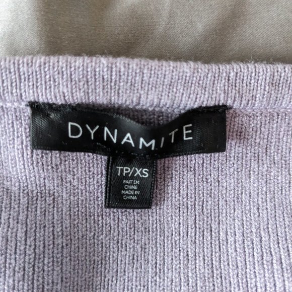 V-neck lilac sweater Dynamite - Picture 2 of 3